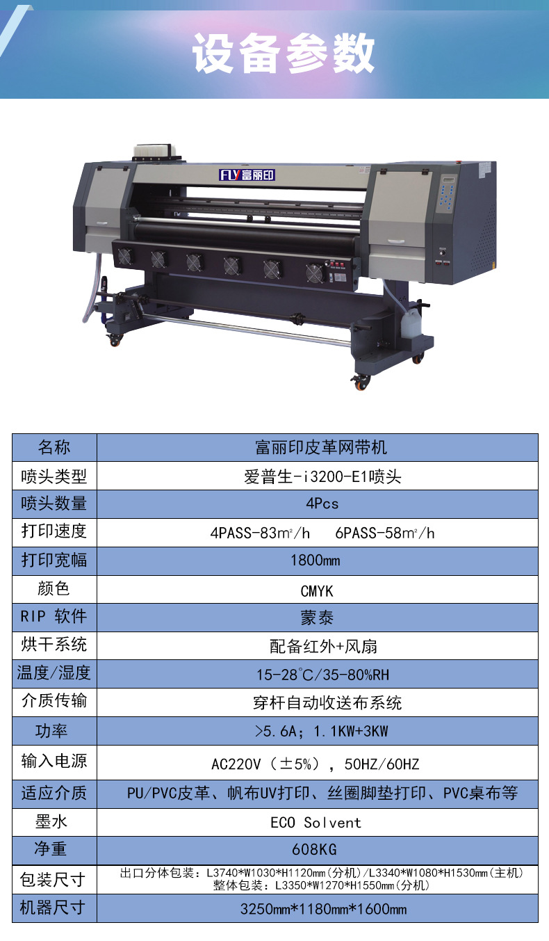 富麗印四頭I3200網帶機